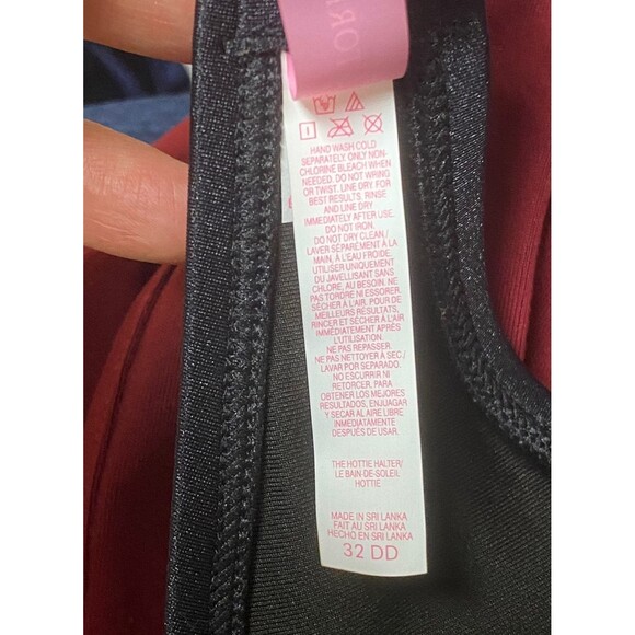 Victoria's Secret black push up caged harness stappy swim top bra 32DD - Picture 10 of 10